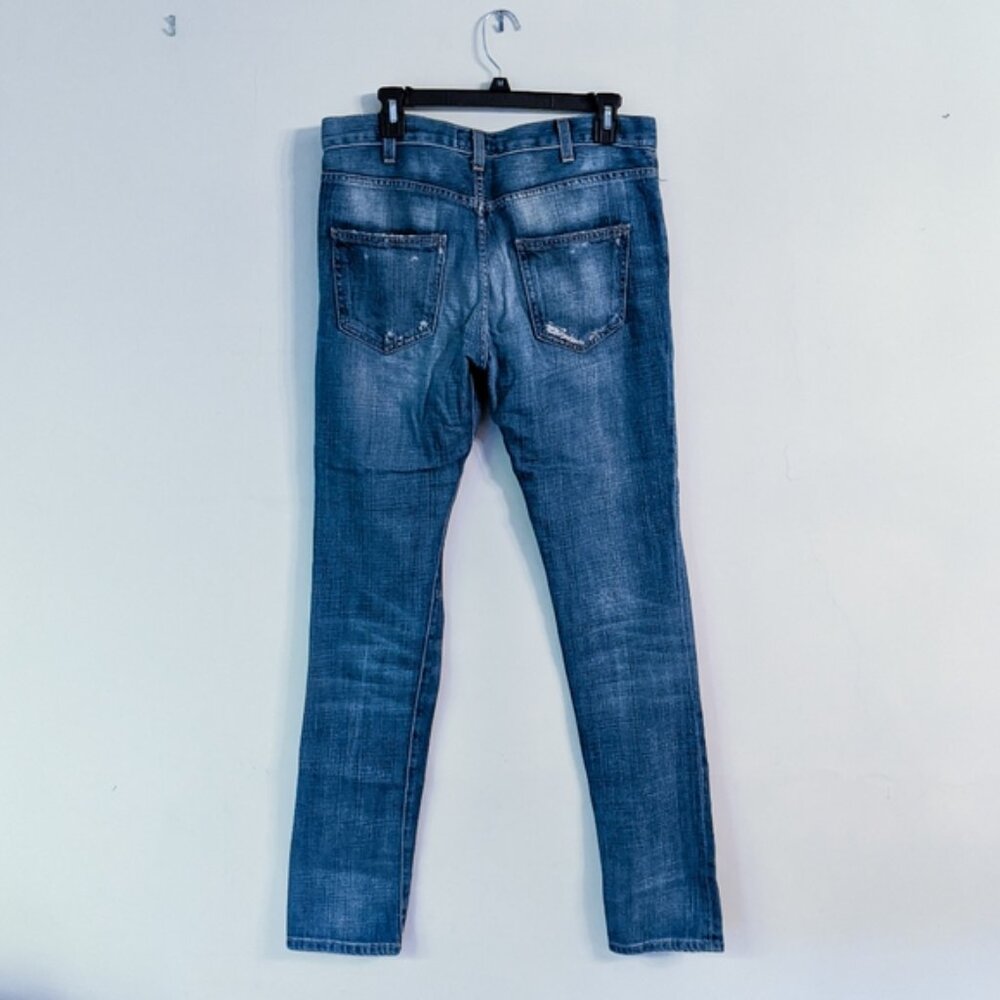 Current/Elliott The Super Slouchy Skinny Super Love Destroy with Paint Jeans 27 - Picture 5 of 13